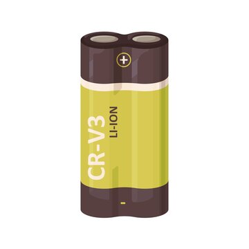brown battery with yellow label clip art preview