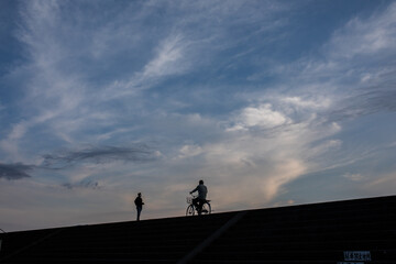 千本松原の土手にて