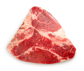 Fresh T-bone steak beef isolated on white background, T-bone steak beef on white background With clipping path.