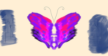 Artistic painting with softly brushed colors. creativity and imagination