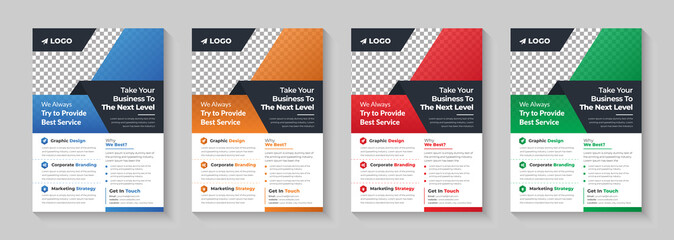 Creative corporate business flyer, Corporate Business flyer template vector design, Flyer Template Geometric shape used for business poster layout,business flyer template with minimalist layout