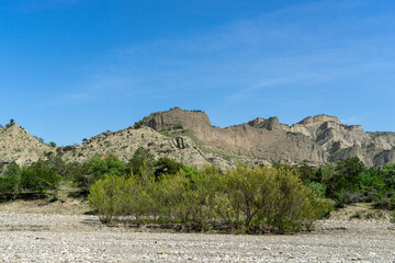 Mountain landscape in Vashlovani nature reserve