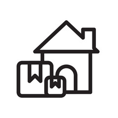 Home Delivery , Delivery service outline icon.