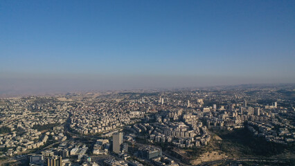 Fototapeta na wymiar Jerusalem center aerial view, may 2022