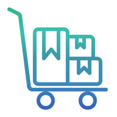 Trolley , Delivery service gradient icon.