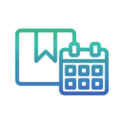 Schedule Shipping , Delivery service gradient icon.