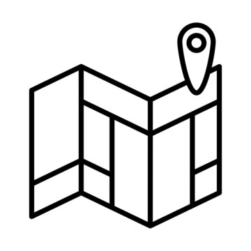 black map with location pin clip art preview