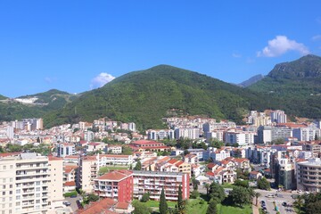 Fototapeta na wymiar Panorama miasta Budva w Czarnogórze
