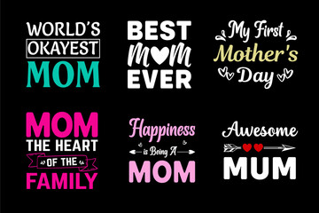 Mother day t shirt bundle mom vector