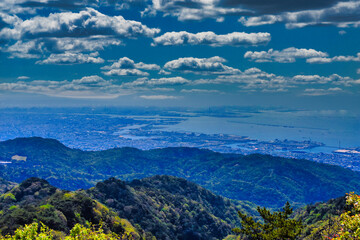 神戸六甲山からの景色