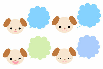 犬　吹き出し　セット