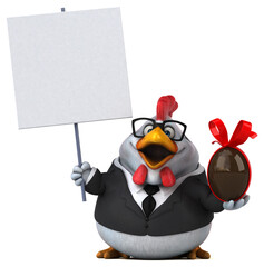 Fun chicken - 3D Illustration