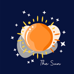 cute style sun illustration 