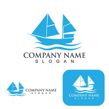 Sailing boat logo and symbol vector