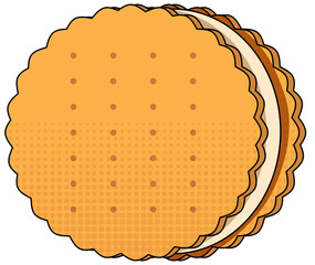Cookie on white background