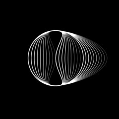 Lines in Circle Form . Spiral Vector Illustration .Technology round. Wave Logo . Design element . Abstract Geometric shape .