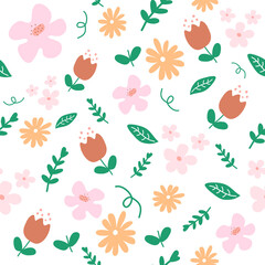 flower pattern. pattern vector design for fashion,fabric,wallpaper and all prints. Cute flower pattern vector.
