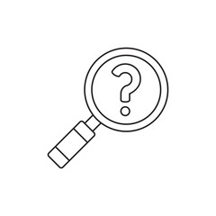 Find problem, search problem icon in line style icon, style isolated on white background