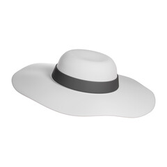 3d summer beach hat. 3d illustration.