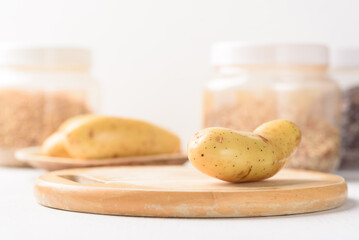 Potatoes are a plant-based food in a healthy vegan diet.