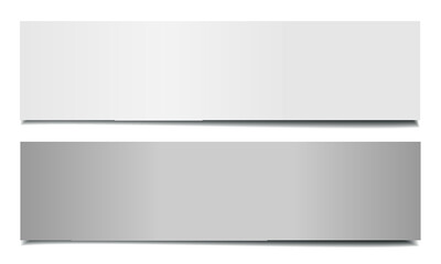 Gray banners collection isolated on a white background