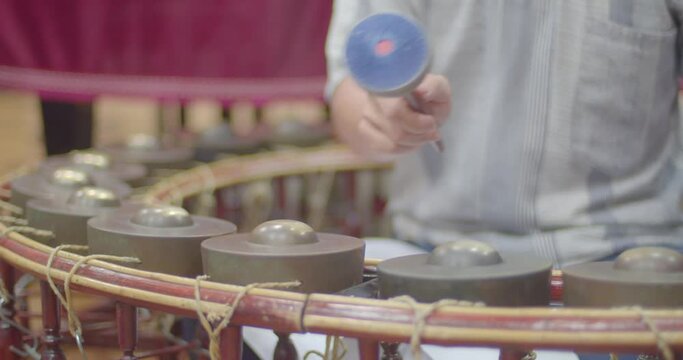 Thai musical instruments.Khong wong is the most important musical instrument. acting as the main melody.