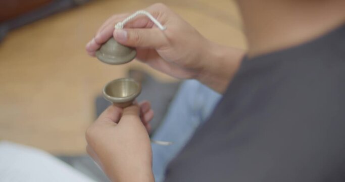 Thai musical instruments.Small cup-shaped cymbals provide a consistent rhythm and a clear, fun and melodious sound.