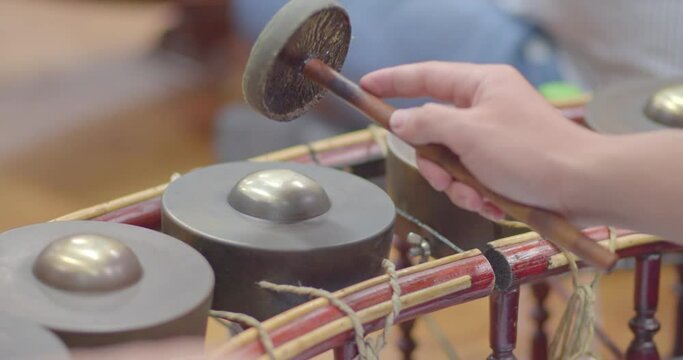 Thai musical instruments.Khong wong is the most important musical instrument. acting as the main melody.