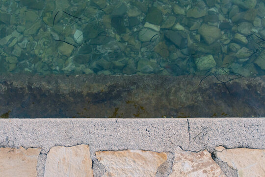 Mediterranean pier, birdview.