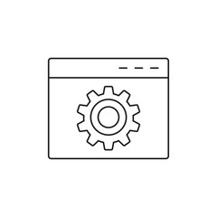 Development website, seo icon in line style icon, style isolated on white background