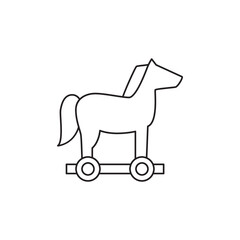 Trojan horse icon in line style icon, style isolated on white background