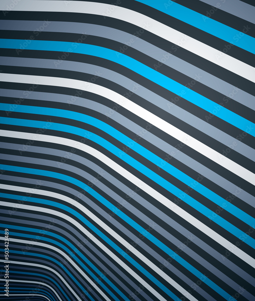 Aufkleber abstract lines in 3d dimensional perspective abstract vector background, cool funky design layout, 7