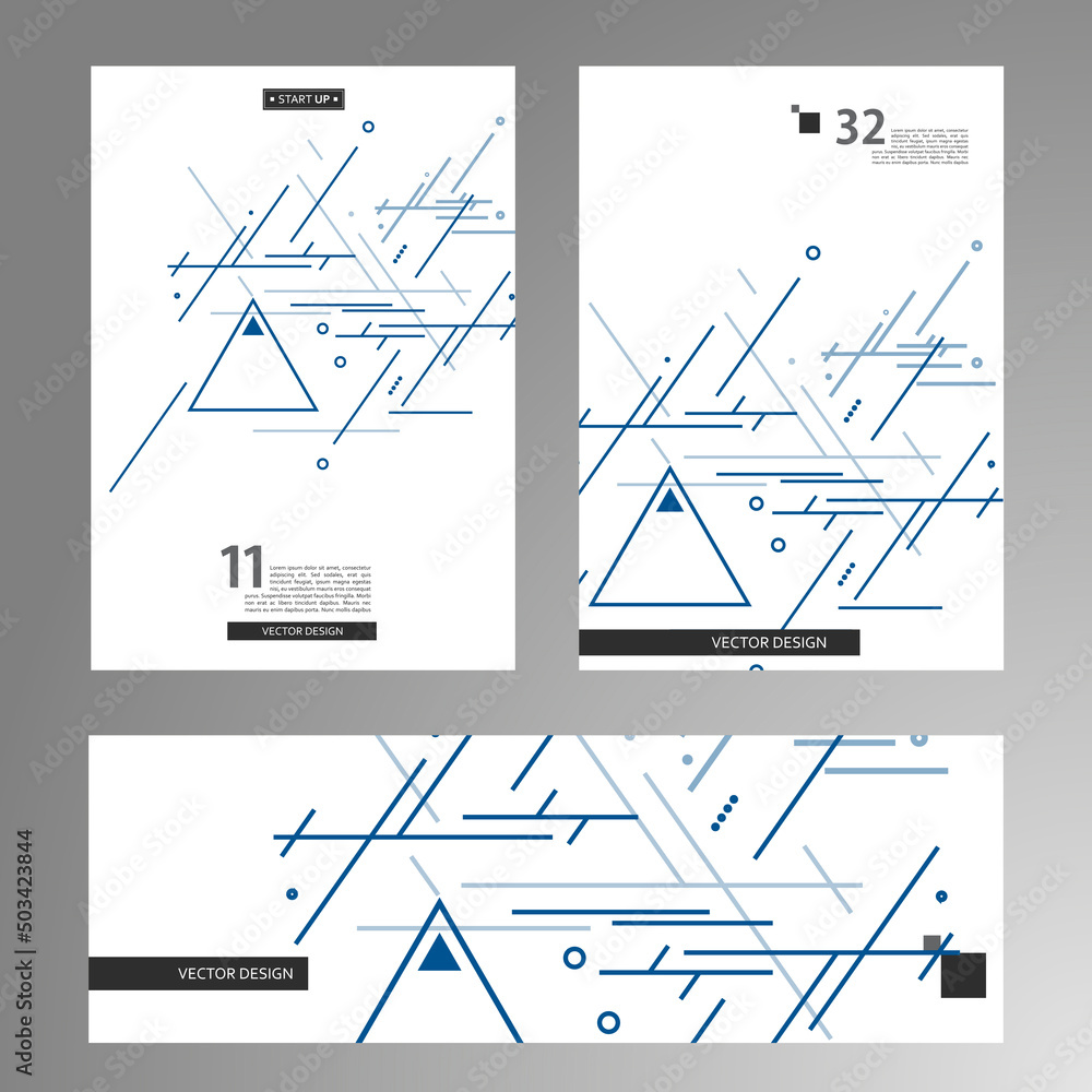 Aufkleber Geometric pattern background. Vector abstract lines and triangles. Creative template design. Modern graphic style