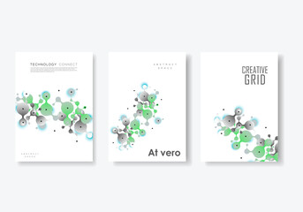 Beauty structure molecules connections. Line art pattern with connect dots and lines design. Vector background
