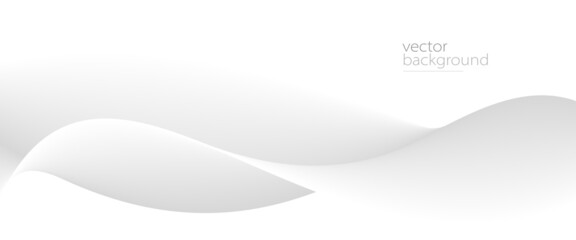 Smooth flow of wavy shape with gradient vector abstract background, light grey design curve line energy motion, relaxing image or technology.