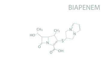 Biapenem molecular skeletal chemical formula.