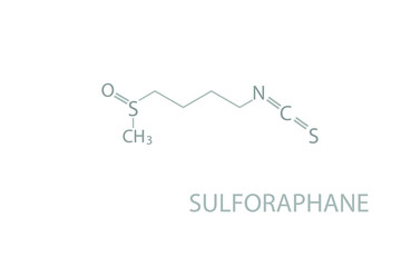 Sulforaphane molecular skeletal chemical formula.