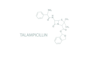 Talampicillin molecular skeletal chemical formula.