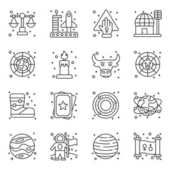 Astronomy and Astrology Linear Icons  © SmashingStocks