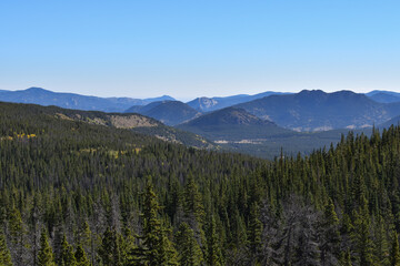 View of Rocky Mountain National Park, Colorado, USA