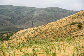 the highest sand dune in Europe - in the south of Dagestan