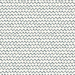 Seamless repeating pattern with hand drawn wavy spiral lines, handwriting imitation, on beige background for craft, apparel, home decor