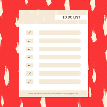 To do list in paper note and paper paln concept.
