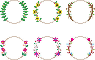 flower decoration,flower wheel,flower vector
