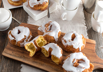 Crullers . Traditional german 