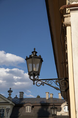 Old street lamp on a European building