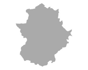 Fototapeta na wymiar Karte von Extremadura