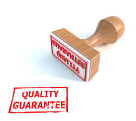 Quality guarantee rubber stamp 3d rendering