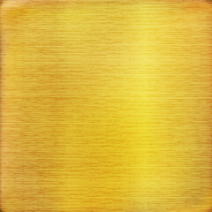 Brushed or polished gold metal texture background. Square Realistic golden jewel backdrop. Vector