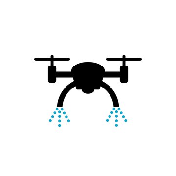recommend clip art: Agriculture drone icon isolated on white background